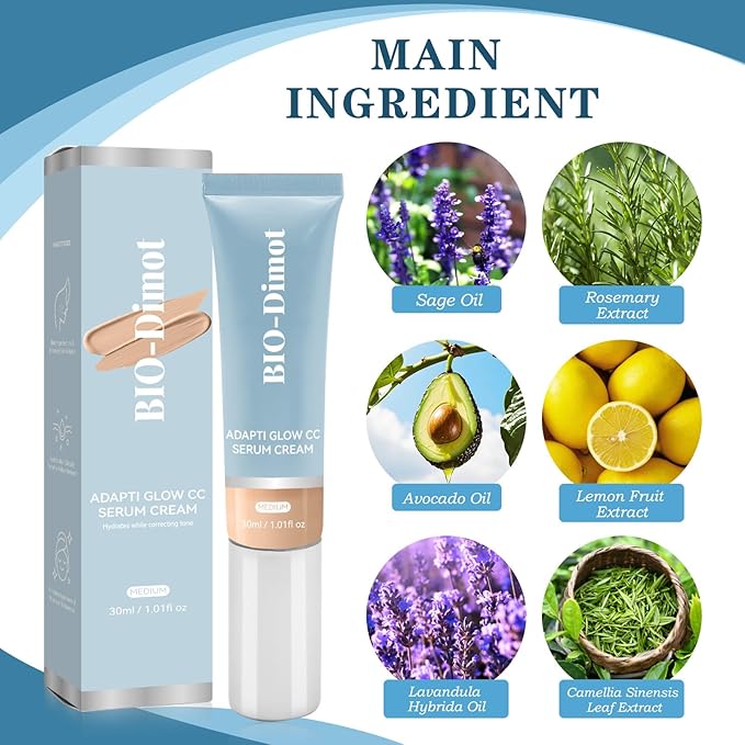 CC Cream Foundation, Lightweight Moisturize Natural Coverage Makeup, Self-Adjusting Color Changing Foundation & Color Corrector Cosmetics, Travel Size Waterproof Skin-2PCS 30ml