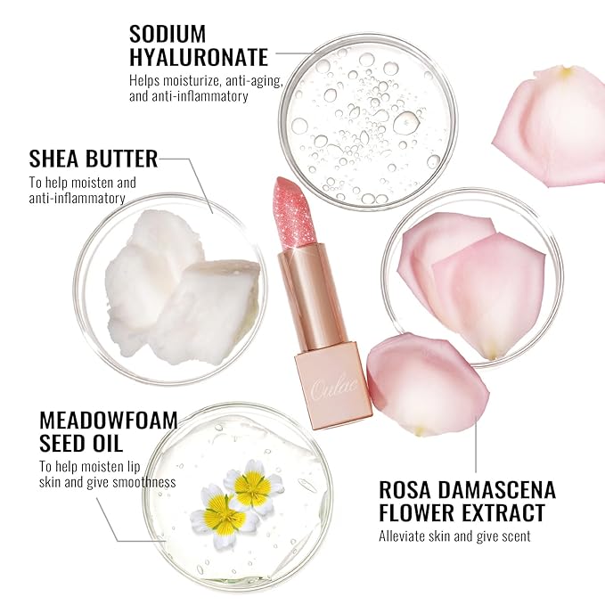 Oulac Infinity Moisture Shine Lipstick - High Shine Shimmery Finish, Super Creamy Texture, Medium to High Coverage - Gluten Free, PG11 La Vita