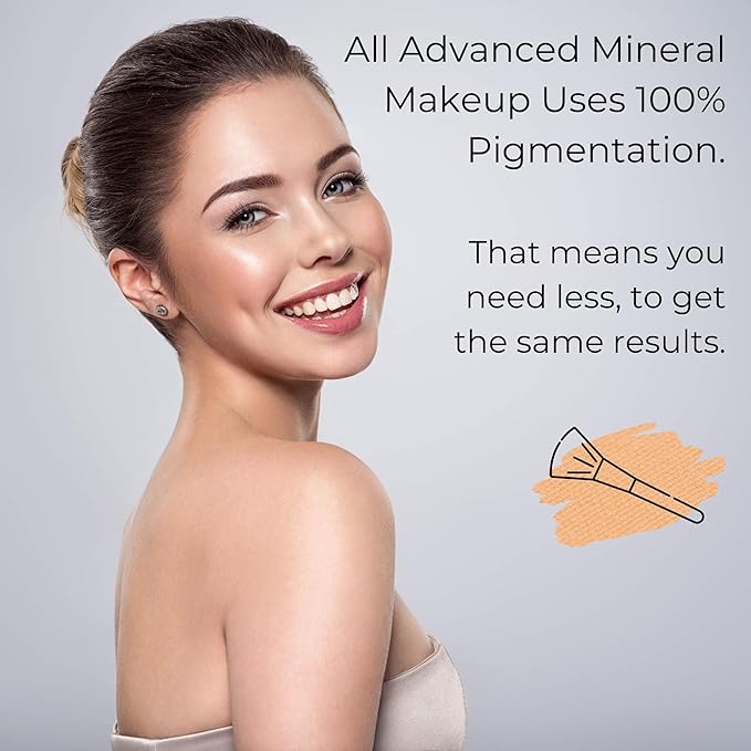 4-in-1 Pressed Foundation Powder with Natural SPF, Concealer & Finishing for Medium to Full Coverage Foundation, Mineral-Based (Angelina, .35 oz)