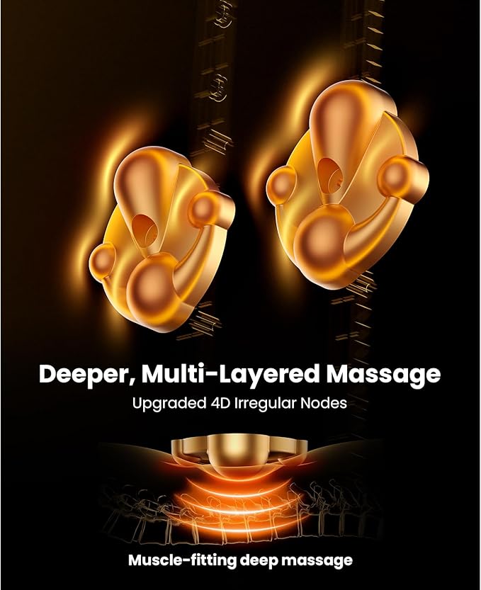 BOB AND BRAD Back Massager for Pain Relief Deep Tissue, FSA EZBack Pro Corded 4D Kneading Shiatsu Back Massager with Heat, HSA Eligible Up and Down Rolling Massage at Office Home, Gift for Man