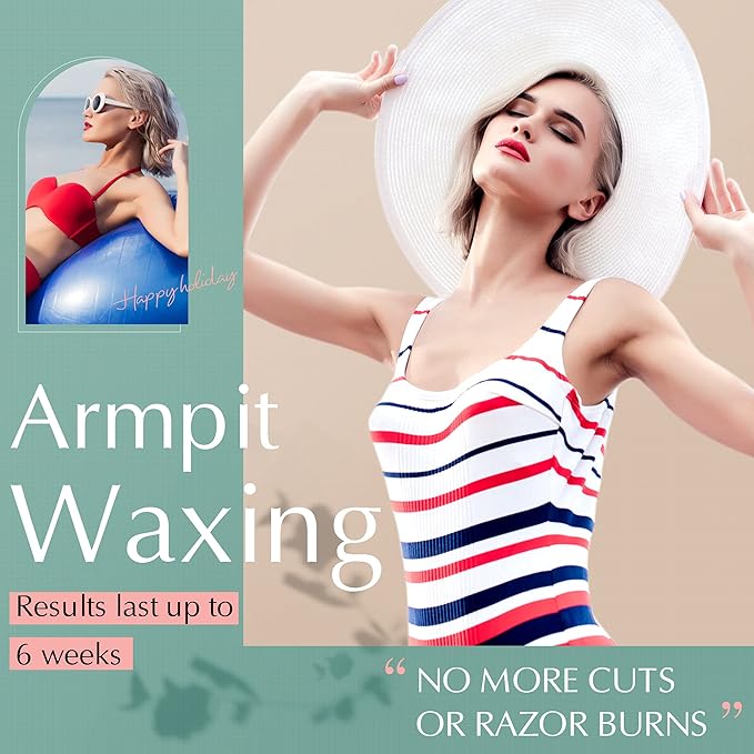 2.5lb Aloe Wax Beads - Hard Wax Beans for Coarse Hair Removal, Gentle Large Refill for Wax Warmer Kit, At-Home & Professional Smooth Waxing for Sensitive Skin Brazilian Bikini Face Eyebrow Leg