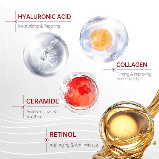 Neck Firming Cream with Retinol, Collagen & Hyaluronic Acid, Instant Lift & Tightening, Anti-Aging & Wrinkle Cream for Women & Man, Hydrating and Nourishing Tighten and Lift Neck Cream - 1.69Fl Oz