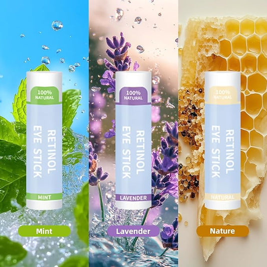 Retinol Eye Stick, Anti-Aging Eye Cream, Skincare for Wrinkles, Dark Circles, Puffiness - Retinol Eye Balm Moisturizes, Softens & Nourish Skin，All-in-One Face Skincare Treatment (0.13oz *60pcs)