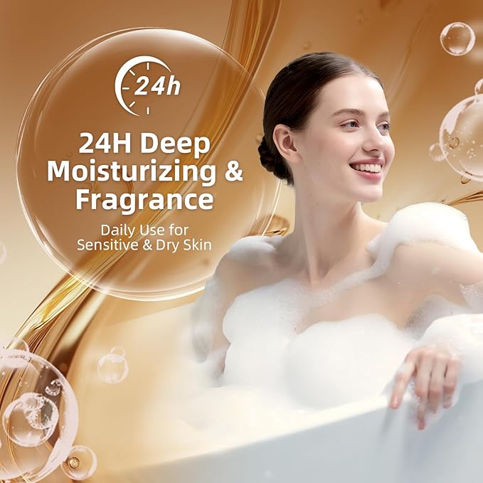 Vassili Fragrance Body Wash - Long-Lasting Aroma with Exotic Notes,Moisturizing & Gentle,For All Skin Types,Easy Rinse,12.3fl oz (Muskwood Whisper)