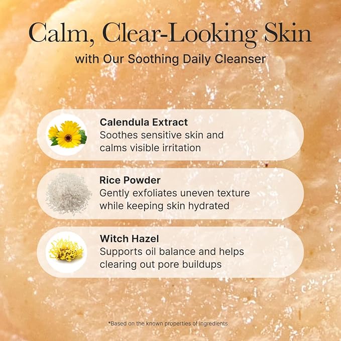 ARENCIA Calendula Rice Mochi Fresh Cleanser - Moisturizing, Brightening & Deep-Cleansing (4.23oz)
