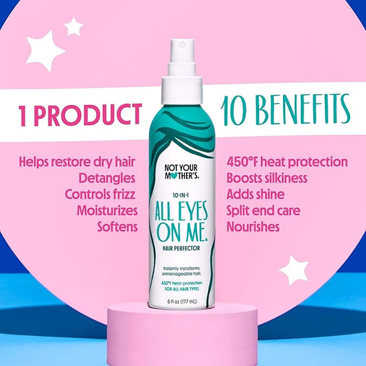 Not Your Mother's All Eyes On Me 10-in-1 Hair Perfector (3-Pack) - 6 fl oz - Heat Protectant for Hair - Moisturizing Detangler Spray and Frizz Control