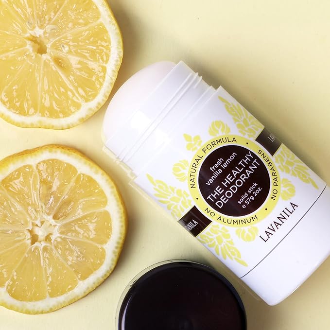 Lavanila Vanilla Lemon Deodorant for Women 2-Pack (2 Oz Each) - Natural Aluminum Free Solid Stick Deodorant, Made In USA, Vegan