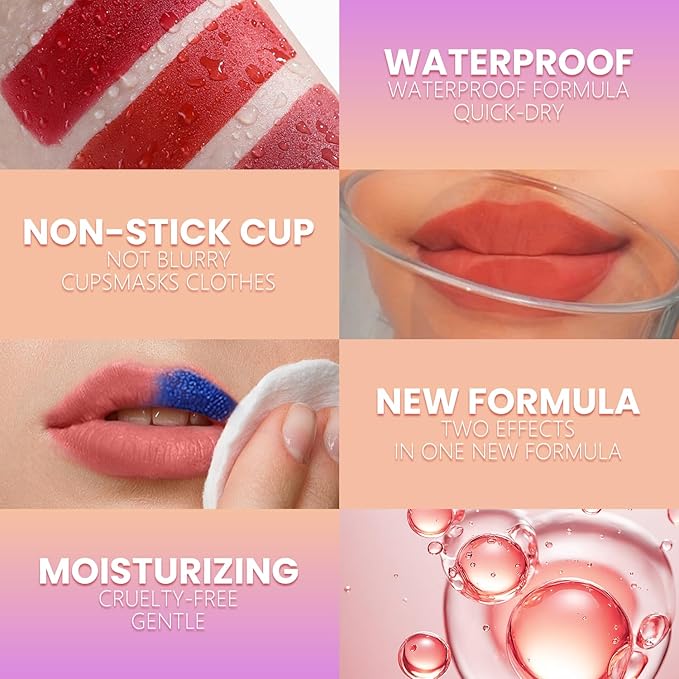Jolilab Lip Stain Masque,Wipe Off Lip Tint,Waterproof,Transfer proof,Highly Pigmented,Ultra Long Lasting Lip Stain Peel off Makeup With Matte finish for All-day Wear.(#02 WARN PEACH)