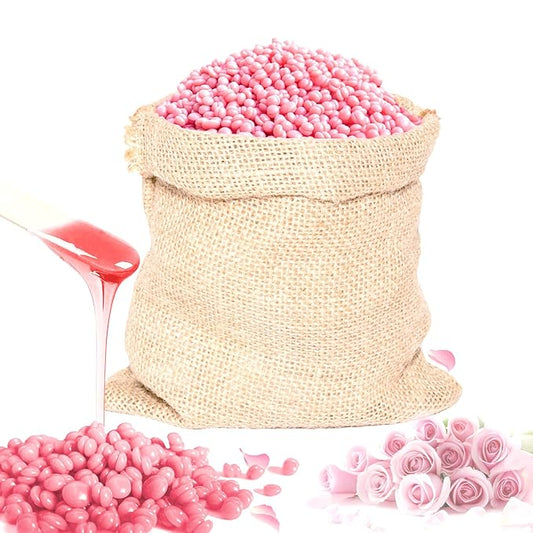 5lb Wax Beads for Hair Removal, 80 oz Bulk Big Bag of Pink Hypoallergenic Wax Bean Refill for Commercial Salon & At-Home Use, Full Body (Brazilian, Bikini, Face, Underarm, Legs) Coarse & Fine Hair