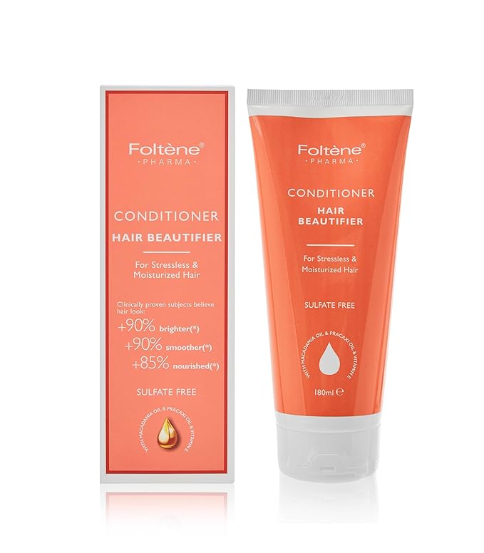 Foltene Sulfate Free Conditioner for Women – Anti-Aging and Moisturizing Conditioner for Dry Hair – Enriched with Vitamin E, Panthenol & Macadamia Oil for Smooth, Shiny & Healthy Strands