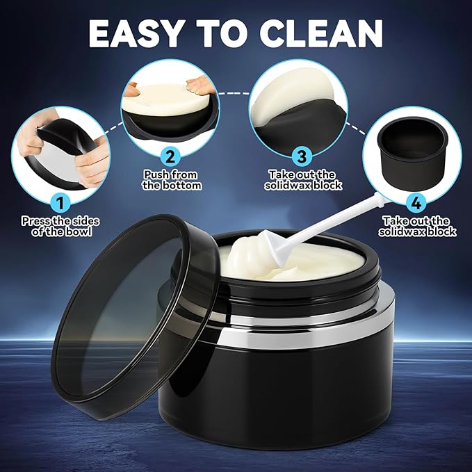 Nose Wax Kit - Portable Ear Nose Hair Waxing Kit for Men and Women with 100g Ｗax, 40 Nose Hair Sticks, 10 Applicators, 10 Mustache & 10 Ear Protectors, Wax Warmer Kit for Hair Removal