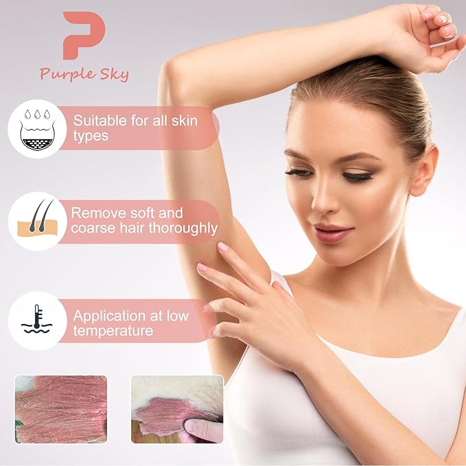 Smooth Hard Wax Beads Bulk - Professional Hair Removal Wax Kit for Coarse Hair & Sensitive Skin - Low Temperature, Painless Brazilian, Bikini, Face, Body Home Use (5lbs, Natural Pearl)