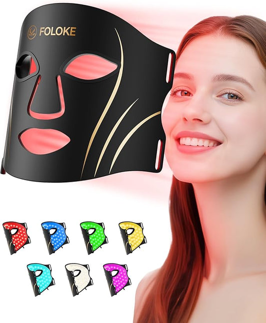 FOLOKE LED Light Therapy Mask Skin Care, 3-in-1 Fusion LED Beads, LEDs face mask Infrared Red - Wavelength for Home Use, – Advanced Skincare Made Easy