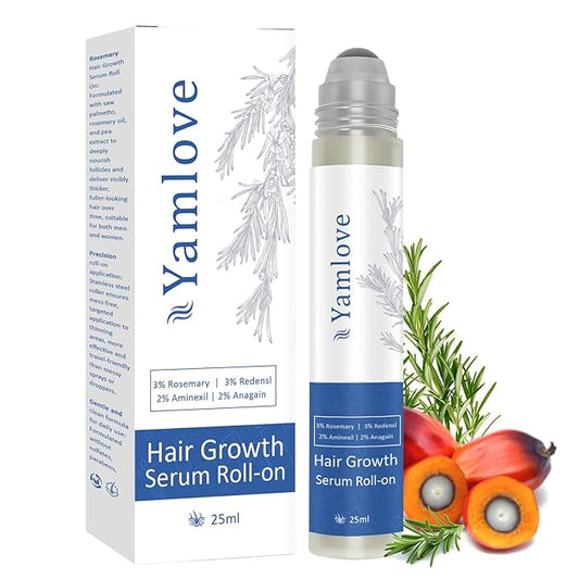 Quasarous Rosemary Hair Growth Serum, 25ml, with Redensyl and Anagain, Roll-On, Reduces Hair Fall, For All Hair Types (1)
