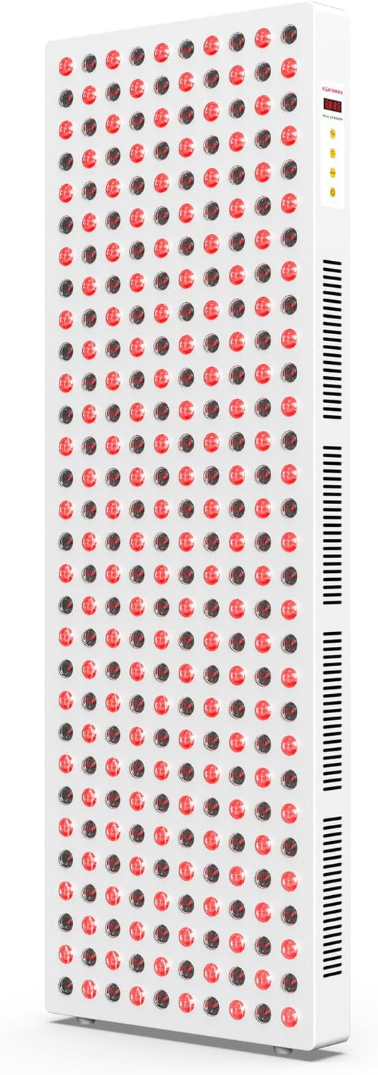 Red Light Therapy, Full Body Red Near Infrared Light 660nm 850nm with 300 Dual Chip Clinical Grade LEDs & Timer, High Power Panel for Anti-Aging, Pain Relief, 400W (Stand Sold Separately)