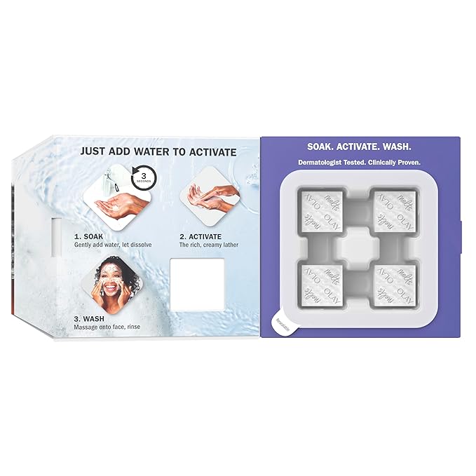 Olay Face Wash, Retinol Cleansing Melts, Fragrance-Free, Daily Use Gentle Cleanser, For All Skin Types, Travel Size, Water-Activated to Clean, Tone, and Refresh, 64ct (2 Pack x 32ct)