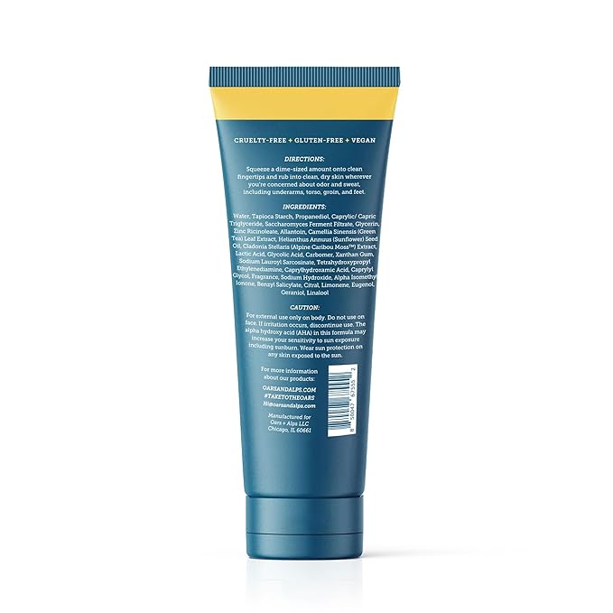 Oars + Alps Whole Body Deodorant for Men & Women, Aluminum Free & Deodorant with Ylang Ylang, Citrus, Patchouli, Multi-Action Odor Defense, Long Lasting, Anti-Chafe, California Coast, 2.5oz