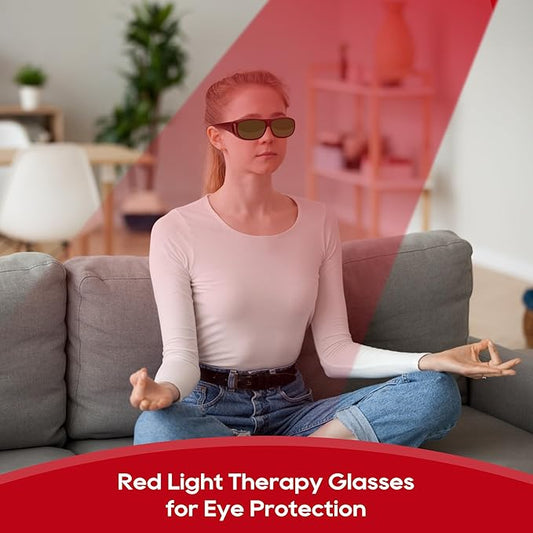 Morfone Red Light Therapy Infrared Eye Protection for Therapy Lamp Full Body & Face