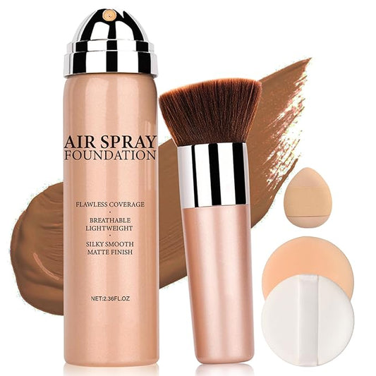 Airbrush Foundation Makeup Spray Full Coverage Foundation for Mature Skin,Long-lasting Airbrush Flawless Setting Spray,Waterproof Foundation for Smooth Radiant Skin (08 Tan)