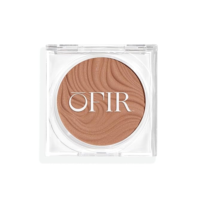 OFIR Geo Sculpt Blendable Cream Bronzer | Buildable Radiant Finish with Vitamin E | Vegan & Cruelty Free Makeup Bronzer | Sun Kissed Glow Compact For Sculpting Cheekbones | Clay - Soft Tan, 0.24 oz
