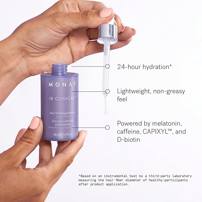 MONAT IR Clinical System – Complete Hair Care Restoration Kit with Thickening Shampoo, Conditioner & Thinning Defense Serum – Strengthens, Protects, & Revives Hair for Thicker, Fuller-Looking Results