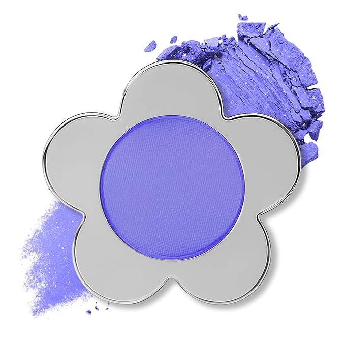 Erinde Periwinkle Blue Matte Eyeshadow Palette, Velvet Eye Shadow Compact Powder Primer Base Makeup, Long-Lasting Eye Makeup, Ultra-Blendable, Pigmented Color, Vegan Formula, 115 Periwinkle Blue