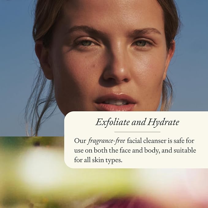 EQ Exfoliating Cleanser - EGCG + Quercetin - Gentle Face & Body Scrub - Cleanse & Exfoliate Skin - For Redness & Blemishes - With Squalene Oil & Ultra-Fine Walnut Shells -4.05 fl oz