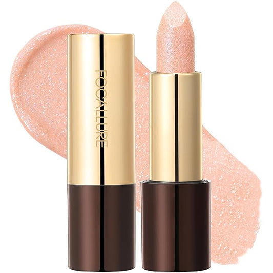 FOCALLURE Glisten Opal Shine Lipstick, High Impact Lip Color, Moisturizing Tinted Lip Balm, Lightweight & Hydrating Formula for Lip Care, FLOWER DANCE