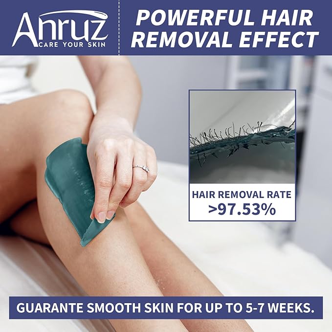 Waxing Kit for Women Men - Wax Kit for Hair Removal with Silicone Bowl,4 Bags Hard Waxing Beads and 30 Sticks - at Home Use Wax Warmer for Full Body, Bikini, Eyebrow, Face, Sensitive Skin