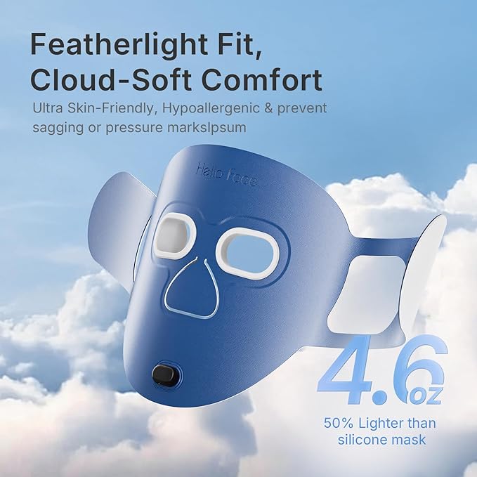 Red Light Therapy for Face, 280 LEDs Infrared Light Led Face Mask Light Therapy for Facial Skin Care, Ultra-Soft Led Mask Light Therapy for 4 Modes with Eye Protection, 3000mAh Battery