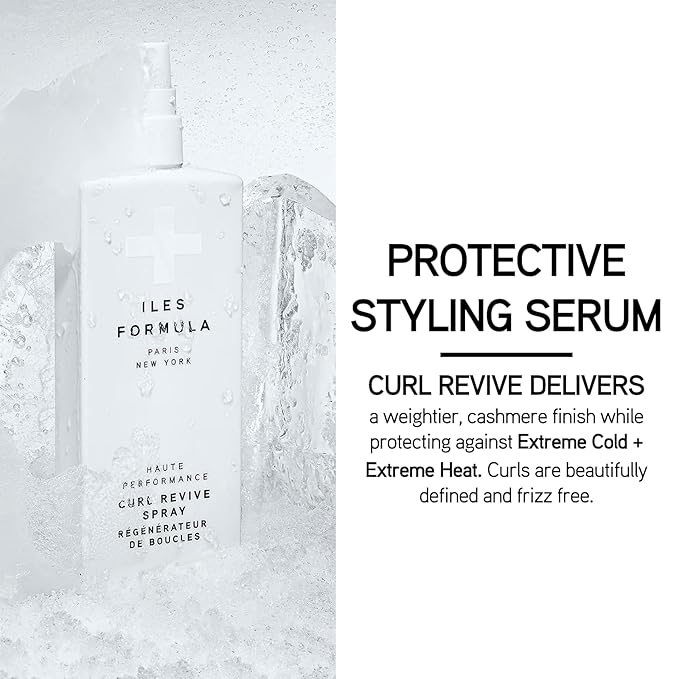 ILES FORMULA Curl Revive Spray -Leave-In Styling Serum, Defines Curls, Anti-Frizz & Anti-Humidity, Heat & Color Protection with Silk Extract, Macroloba Seed & Coconut Alkanes, 16.9 Fl Oz (500 ML)