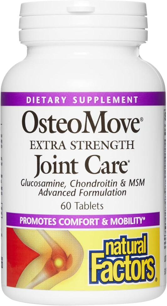 Natural Factors, OsteoMove Joint Care, Extra Strength Support for Joint and Bone Health, Non-GMO, 60 tablets (30 servings)