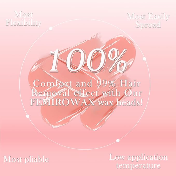 Wax Beads for hair removal- 3lb Hard Wax Professional Beans - Low Termperature Stripless Melting Wax for Body, Leg, Bikini Back, Nose, Upper Lip, Facial, Underarm - Brazilian Painless Waxing