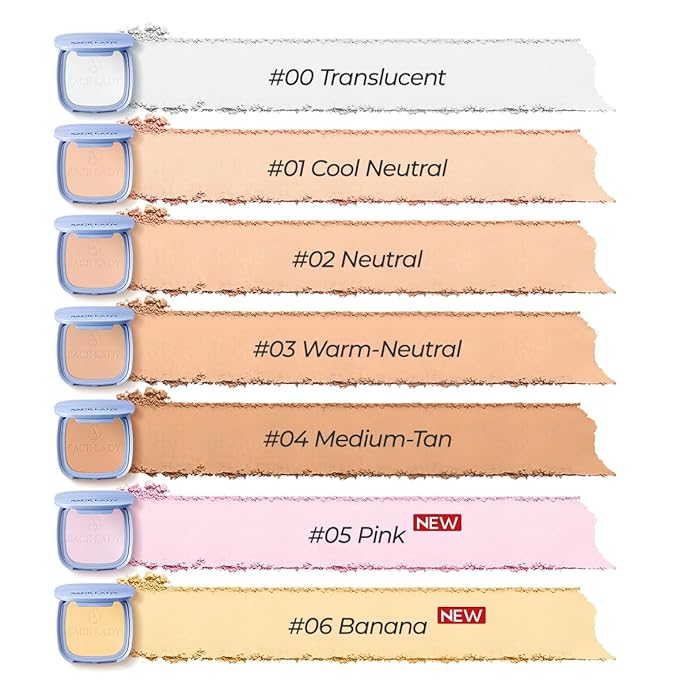 SACE LADY Face Powder Waterproof Setting Makeup, Oil Control Pressed Powder Compact for Women, Blurring Pores Matte Long Lasting Up to 24 Hours, Talc-Free and Cruelty-Free (#02 Neutral, 0.35Oz)