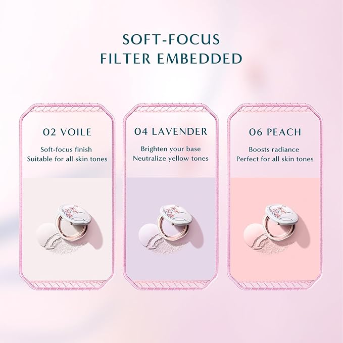 FLORASIS Flawless Jade Breathable Pressed Powder (Ode to Embroidery) (06 Peach, 1 Count)