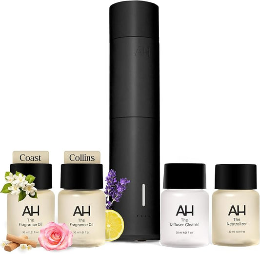 Aura House Ultimate Diffuser Kit – Smart Bluetooth Cold-Air Diffuser with Fragrance Oils, Cleaner & Neutralizer – Complete, Effortless Home Scent System