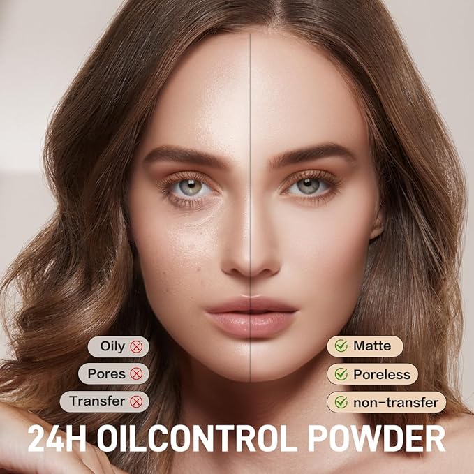 CARSLAN Soft Focus Loose Setting Powder, Waterproof, Matte, Oil Control, Shine Free, Talc-Free Face Powder Makeup, 24H Longwear Finishing Powder, 01 Translucent （Sample）