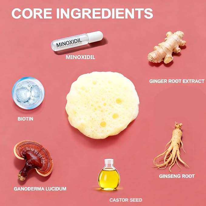 5% Minoxidil Hair Growth Foam - Men and Women Suitable for Hair Thinning Receding Hairline and Hair Loss to Hair Regrowth Get Thicker Fuller Hair for Women and Men