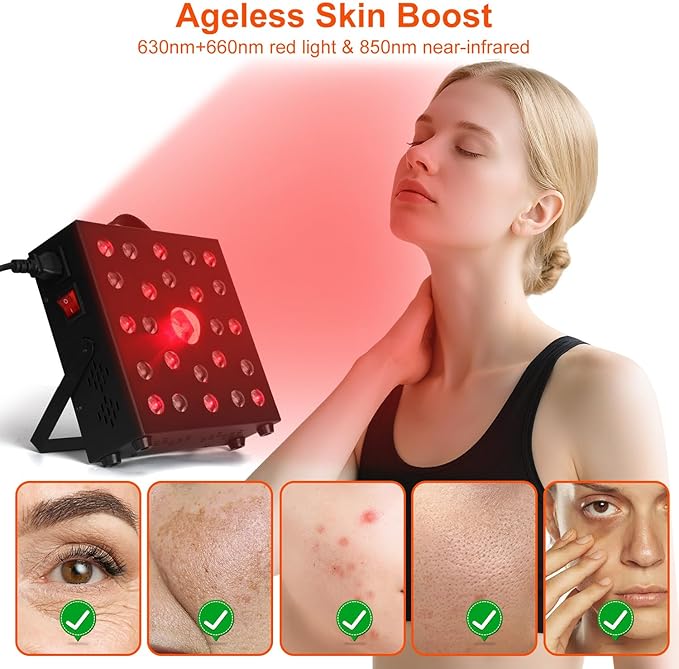 Red Light Therapy Panel, Infrared Red Light Therapy for Body, Clinical 228W COB Bead, 630nm 660nm 850nm Red Light Panel for Skin Rejuvenation, Pain Relief, Improve Sleep, Postpartum& Muscle Recovery