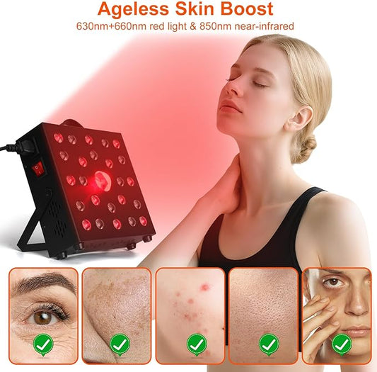 Red Light Therapy Panel, Infrared Red Light Therapy for Body, Clinical 228W COB Bead, 630nm 660nm 850nm Red Light Panel for Skin Rejuvenation, Pain Relief, Improve Sleep, Postpartum& Muscle Recovery