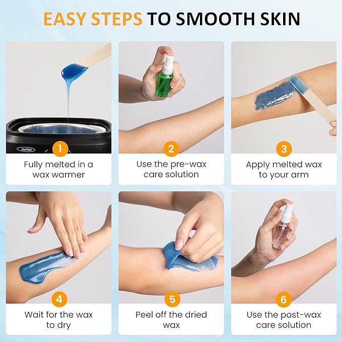 2.5lb Wax Beans for Hair Removal, Hard Wax Beads, Waxing Beads for Sensitive Skin, Hair Removal Kit for Women Men Full Body, Facial, Brazilian, Bikini, Legs, Chest