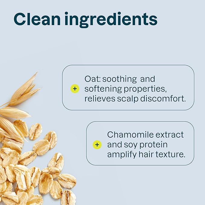 ATTITUDE Hair Conditioner for Sensitive Dry Scalp, For Thin Hair, Soothing Oat, Naturally Derived Ingredients, Dermatologically Tested, Vegan Detangler, Volume and Shine, 8 Fl Oz