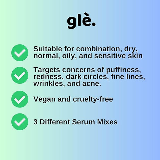 Gle Skincare Cryotherapy Ice Massager Infused with Niacinamide - Cryo ICY Pops Face Massage Ice Roller | Cryotherapy Cooling Facial Ice Massager - for Face & Eyes