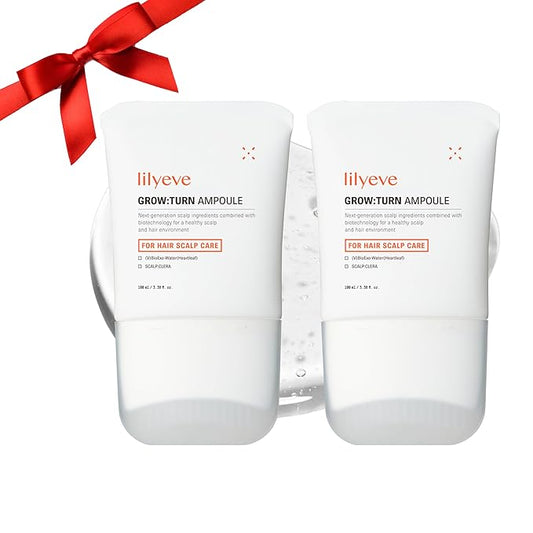 lilyeve GROWTURN Hair Growth Serum with Built-in Brush, Heartleaf-Derived Exosomes to Revitalize Hair, Hair Thickening, Hair Growth Accelerator - Korean Hair Care, 3.38 fl. oz. (Pack of 2)