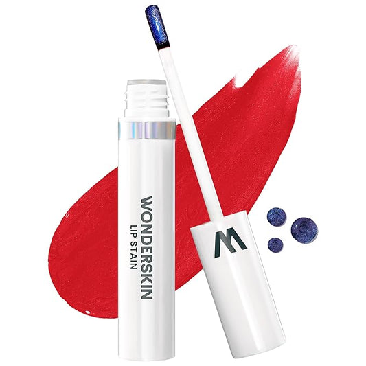 Wonderskin Wonder Blading All Day Lip Stain Peel Off Masque - Long Lasting, Waterproof and Transfer Proof Red Lip Tint, Matte Finish Peel Off Makeup (Playful Stain & Go Masque)
