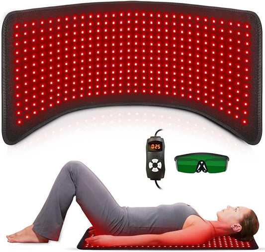 Red Light Therapy, Infrared Light Therapy 31.6" * 11.8" Large Wrap Pad 360LEDs for Body Back Waist Knee Joint Pain Relief, Muscle Repair, Decrease Inflammation, Ideal Gift