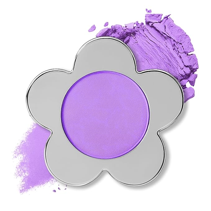 Erinde Lavender Purple Matte Eyeshadow Palette, Velvet Eye Shadow Compact Powder Primer Base Makeup, Long-Lasting Eye Makeup, Ultra-Blendable, Pigmented Color, Vegan Formula, 112 Light Lavender Purple