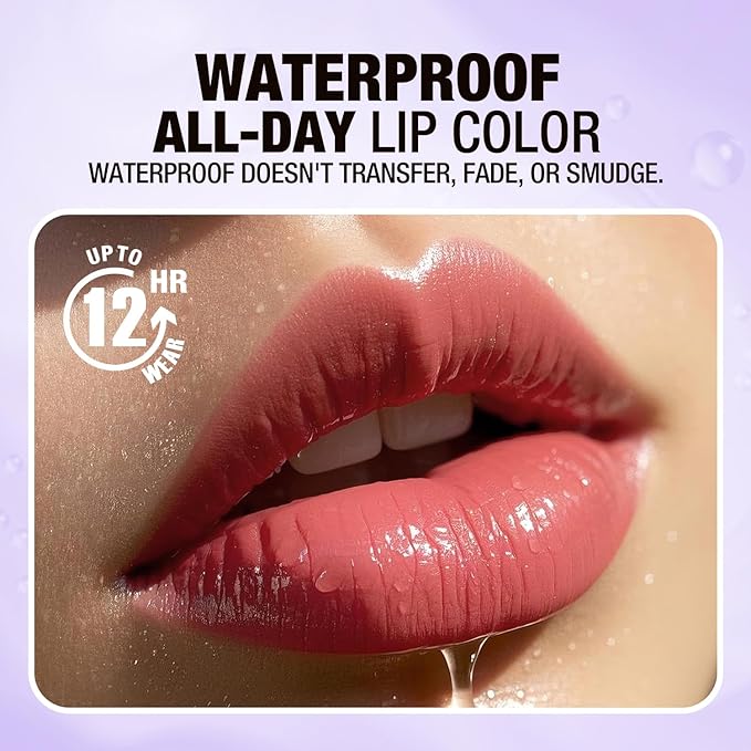 Jolilab Lip Stain Masque,Wipe Off Lip Tint,Waterproof,Transfer proof,Highly Pigmented,Ultra Long Lasting Lip Stain Peel off Makeup With Matte finish for All-day Wear.(#01 DEEP PLUM)