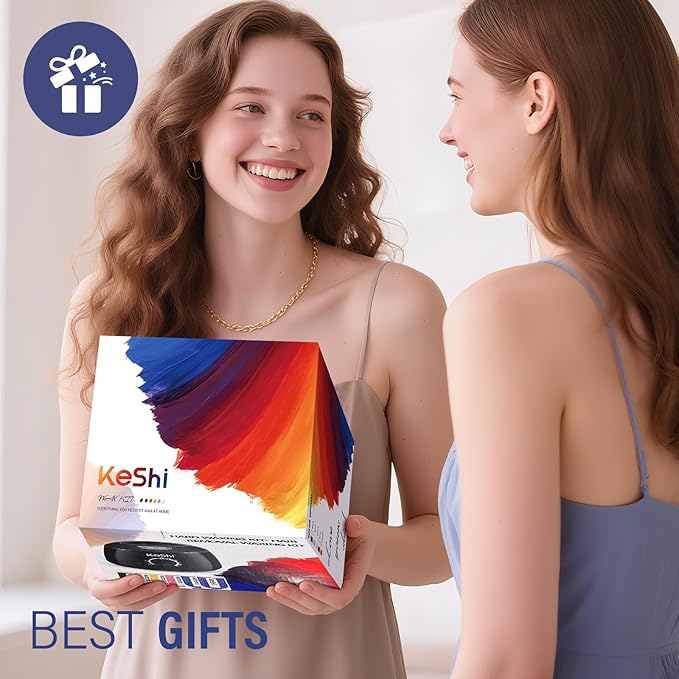 KeShi Waxing Kit, Painless Hair Removal Wax Warmer with 6 Bags Hard WaxBeans for Full Body, Legs, Face, Eyebrows & Bikini— Ideal for Both Women & Men(Navy Blue)