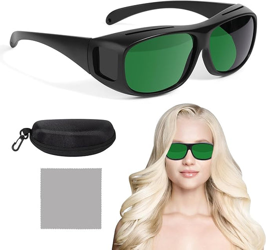 Morfone Red Light Therapy Infrared Eye Protection for Therapy Lamp Full Body & Face, Black